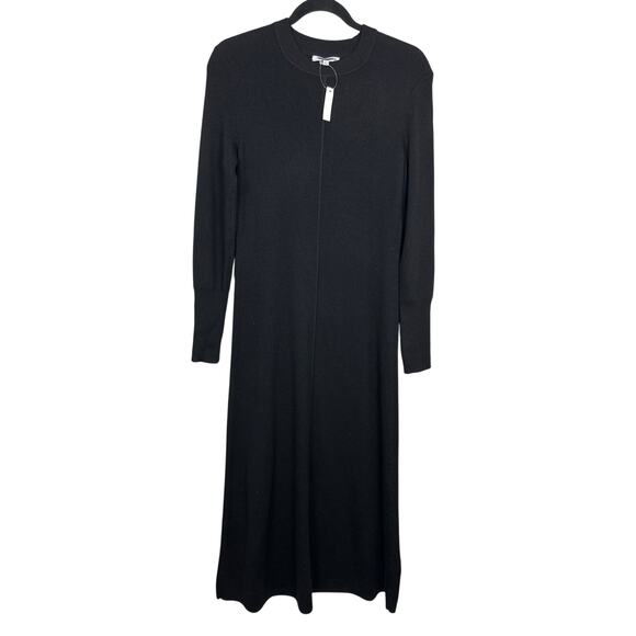 Madewell NWT Women’s Black Merino Wool Maxi Sweater Dress size Small - Picture 2 of 8